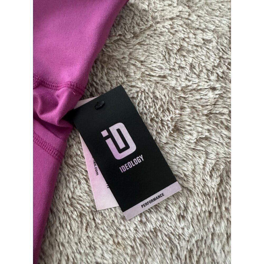 Id Ideology Compression High-Rise Side-Pocket Cropped Leggings Berry XL New - Picture 7 of 15